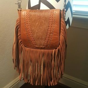 Brown Fringe Montana West Cross body bag